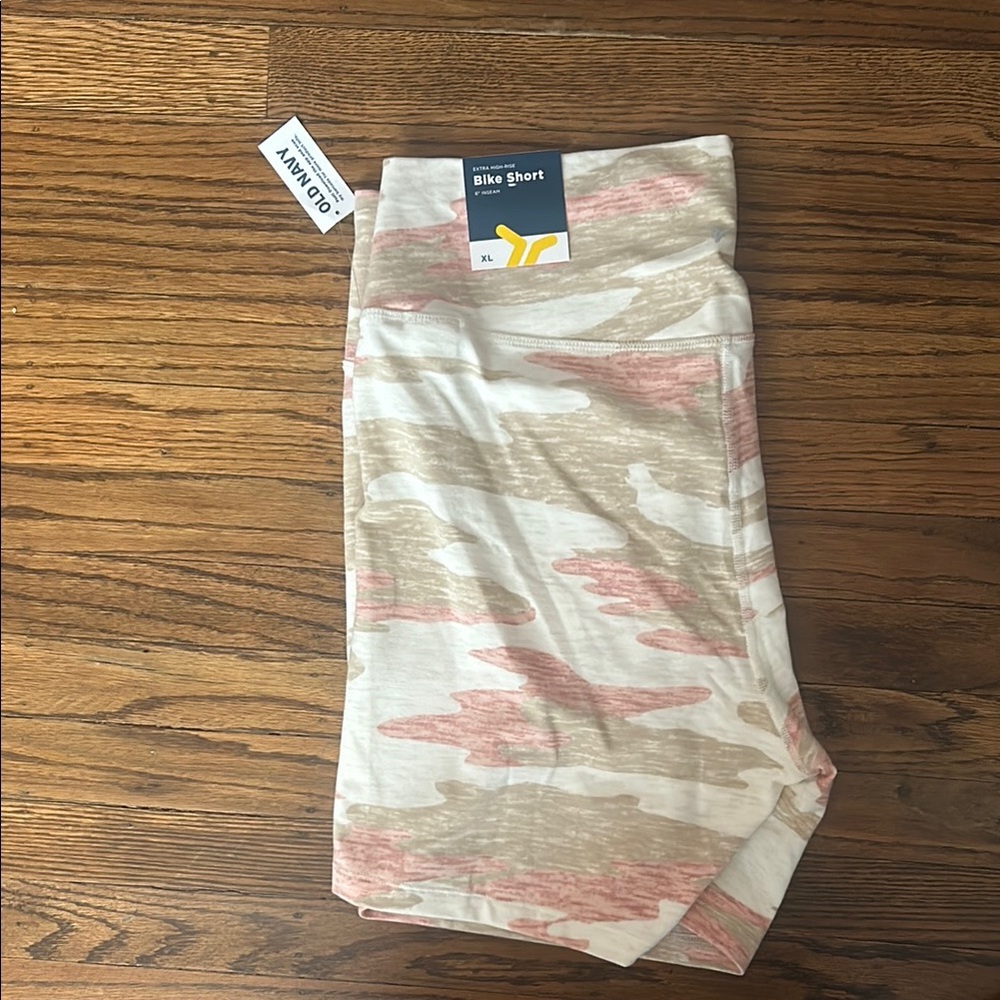 Old Navy Camouflage Bike Shorts - Pink and Tan